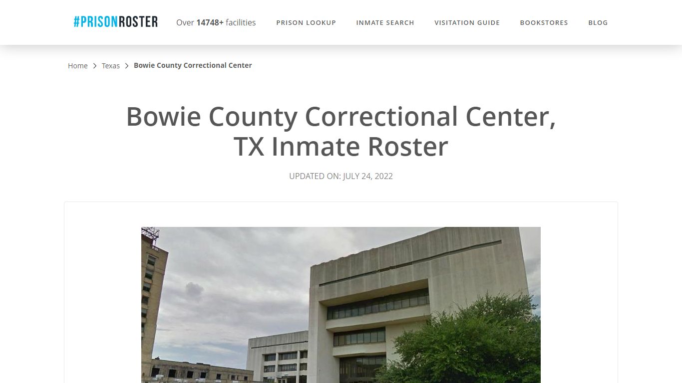 Bowie County Correctional Center, TX Inmate Roster - Prisonroster
