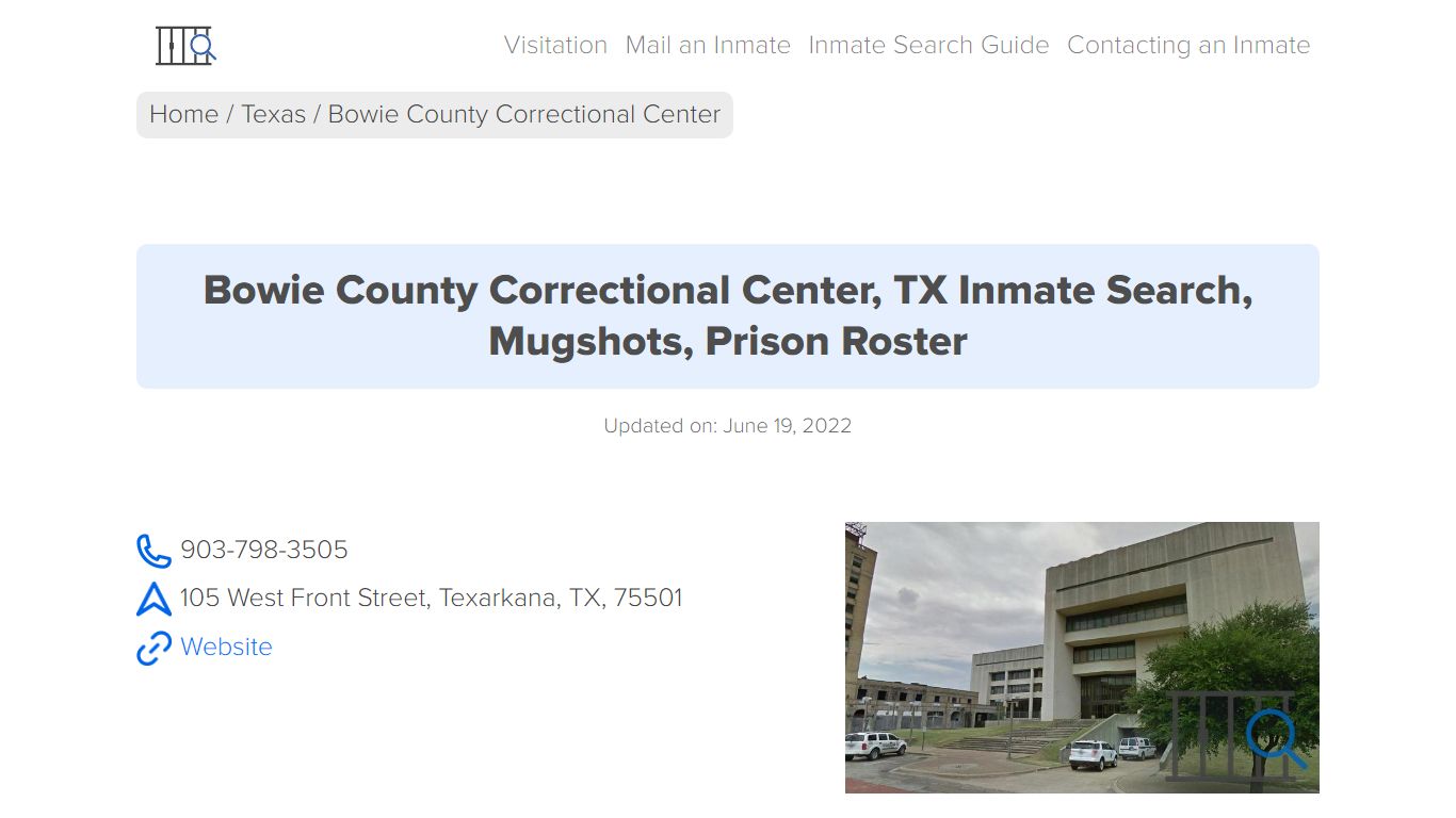 Bowie County Correctional Center, TX Inmate Search, Mugshots, Prison ...